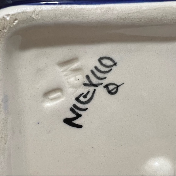 Talavera Pottery Cobalt Sunflower 9x9 Baking Dish Mexico - Picture 3 of 10